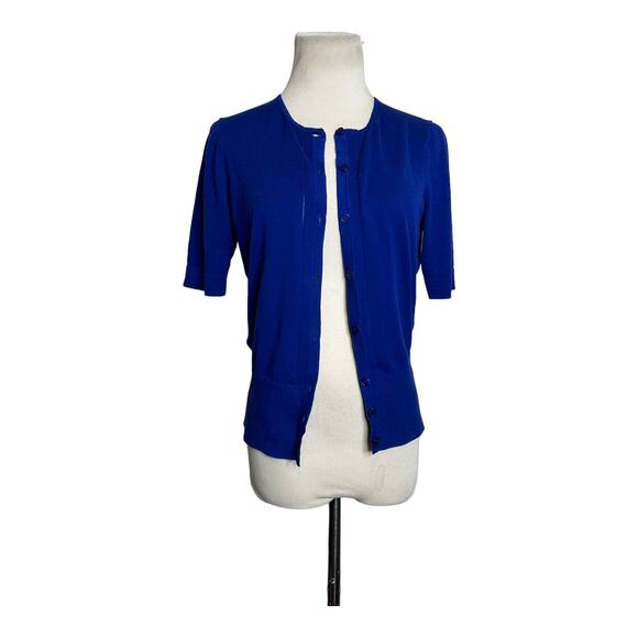 Loft blue short sleeves button cardigan size XS - Picture 9 of 10